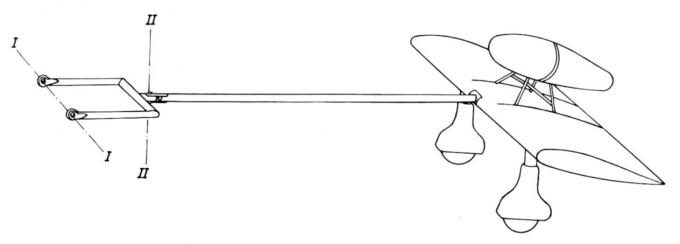Буксировочное устройство с топливным баком конструкции немецкого научно-исследовательского института планеризма «эрнст удет»