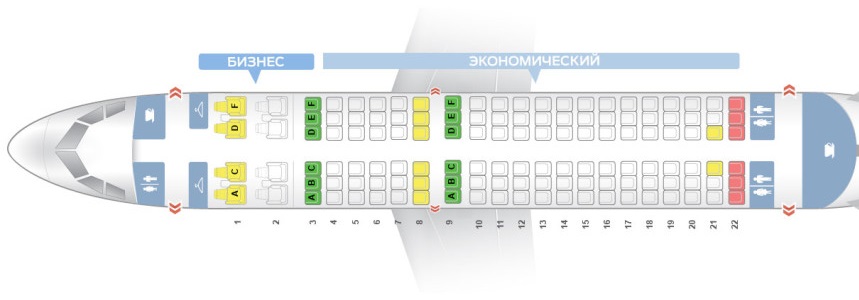 Лучшие места и схема салона самолета airbus a319 - s7 airlines