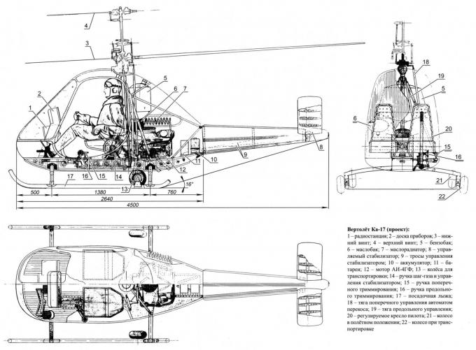 Проект многоцелевого вертолета ка-17. ссср