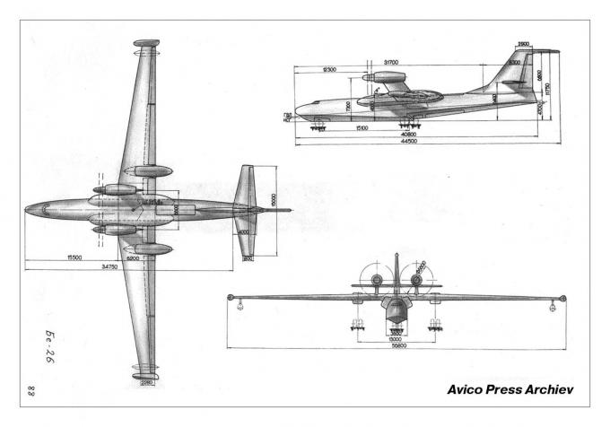 Проект океанской противолодочной летающей лодки-амфибии бе-26. ссср