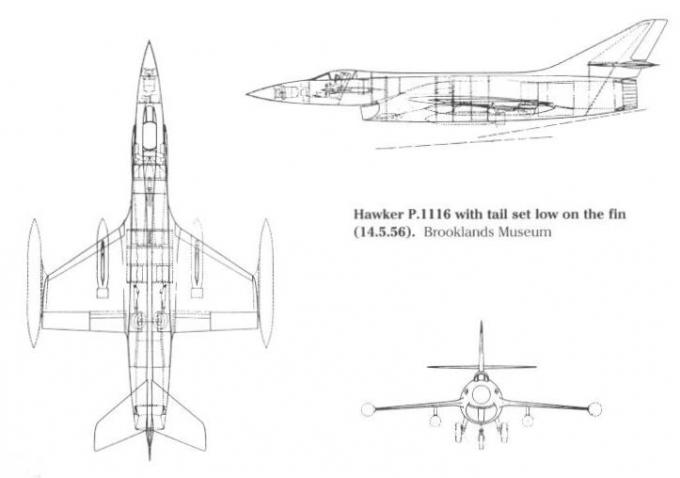 Проекты британских высотных истребителей-перехватчиков 1953-59 годов. проект истребителя-перехватчика hawker p.1116