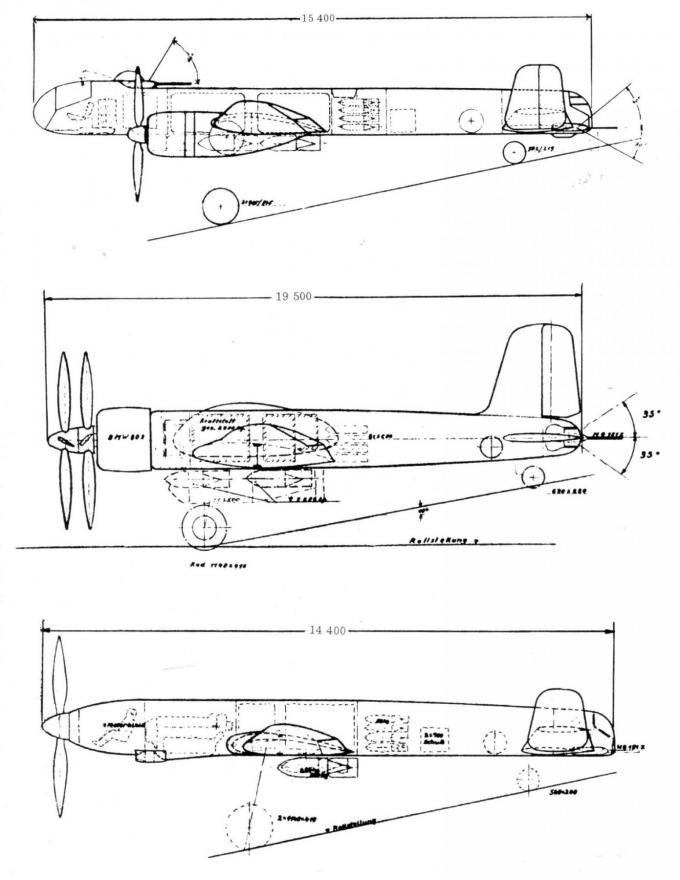 Проекты скоростных бомбардировщиков heinkel р 1065 и р 1066. германия
