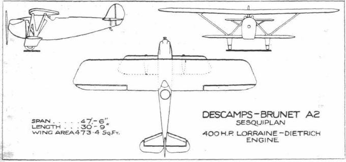 Разведчик-легкий бомбардировщик descamps-brunet a.2. франция