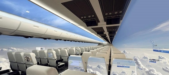 Салон самолета из будущего: взгляд вперед на десять лет